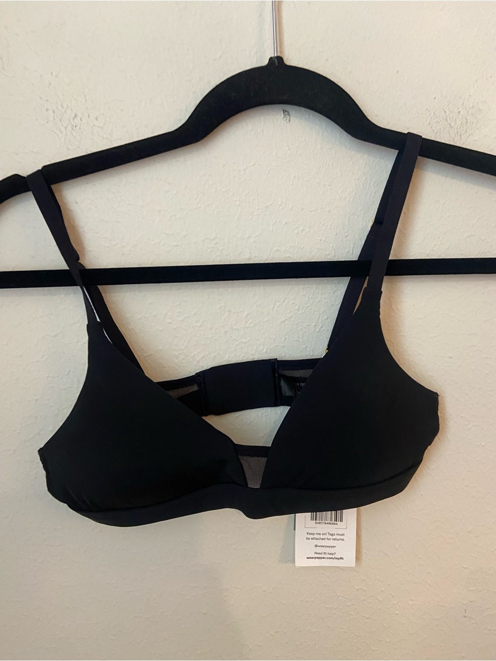 Pepper Limitless Wirefree Scoop Bra Black XS NWT